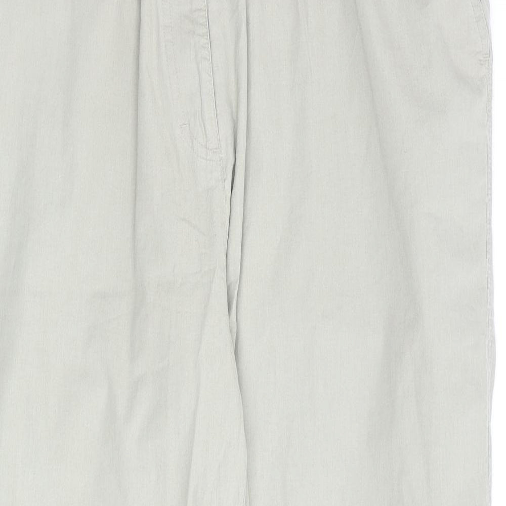Bonmarché Womens Beige Cotton Trousers Size 20 L28 in Regular