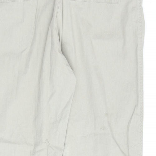 Bonmarché Womens Beige Cotton Trousers Size 20 L28 in Regular