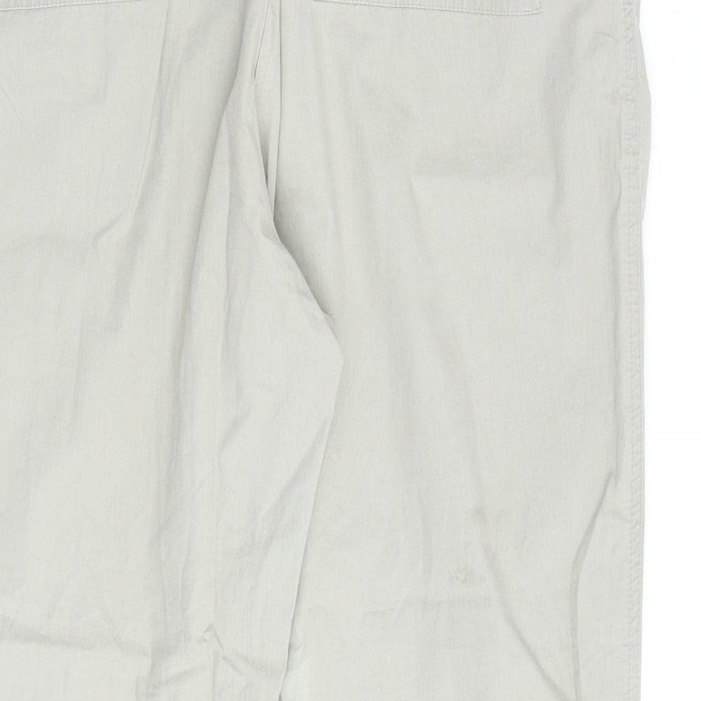 Bonmarché Womens Beige Cotton Trousers Size 20 L28 in Regular