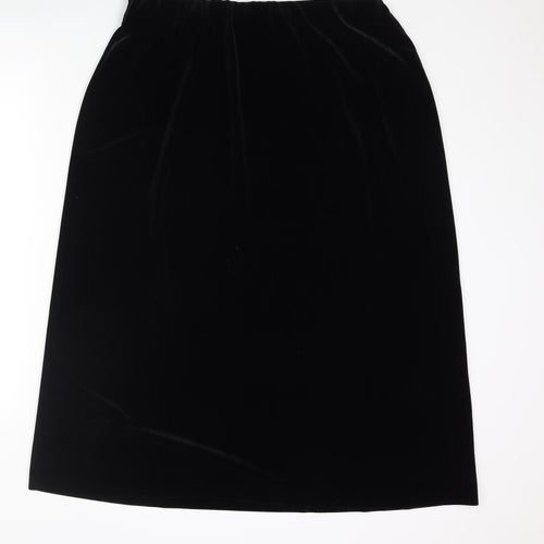 Stephen Womens Black Polyester A-Line Skirt Size 34 in