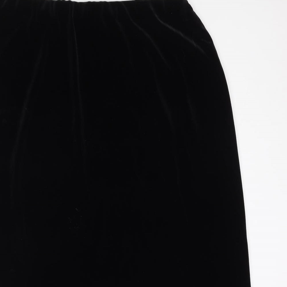 Stephen Womens Black Polyester A-Line Skirt Size 34 in