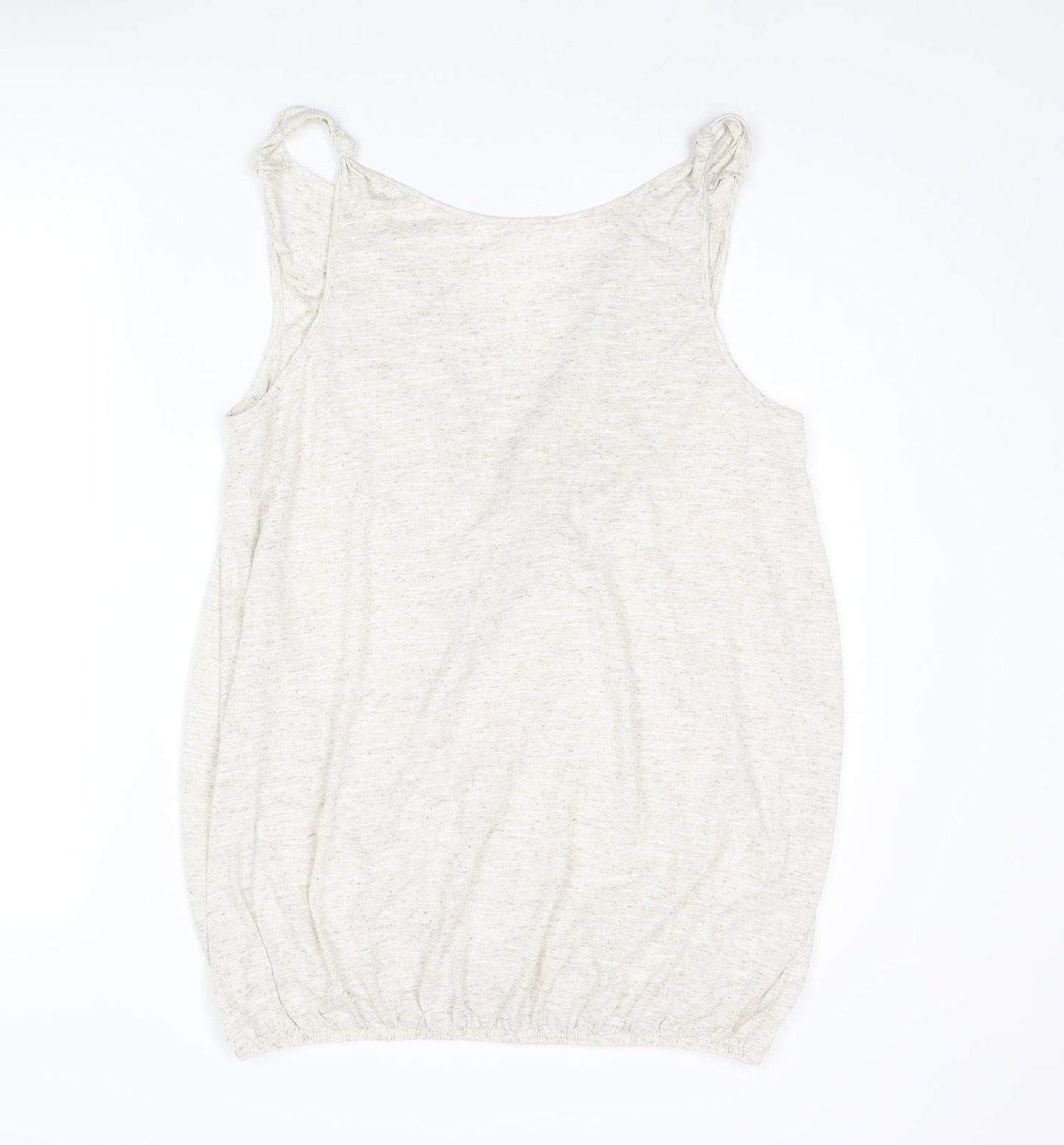 NEXT Womens Beige Polyester Camisole Blouse Size 10 Scoop Neck - Knot Strap Cowl Back
