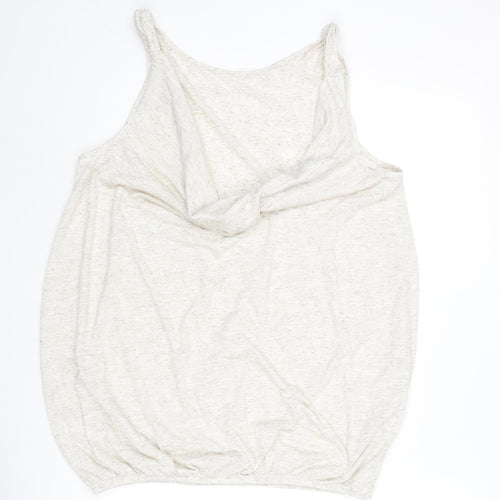 NEXT Womens Beige Polyester Camisole Blouse Size 10 Scoop Neck - Knot Strap Cowl Back