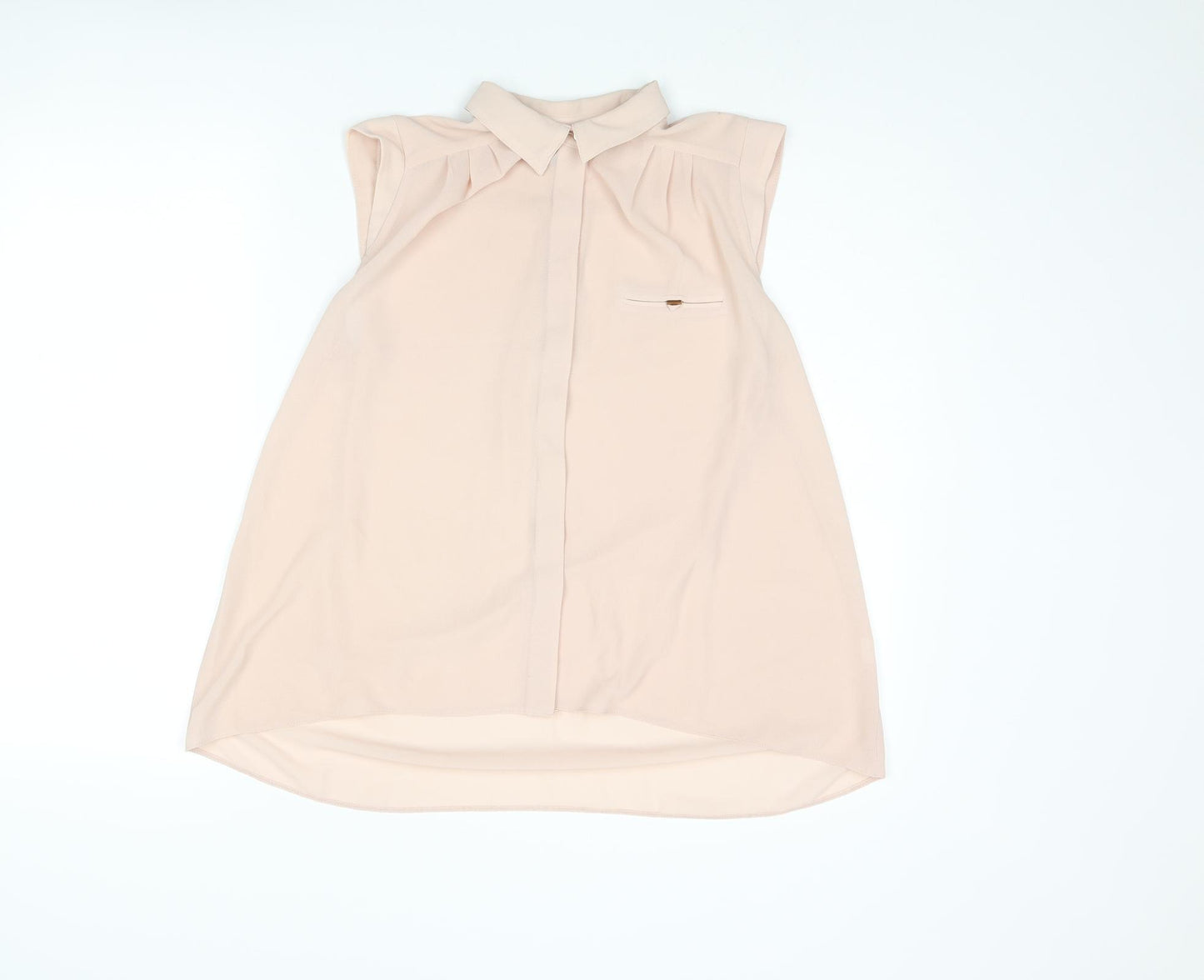 Dorothy Perkins Womens Pink Polyester Camisole Blouse Size 10 Collared