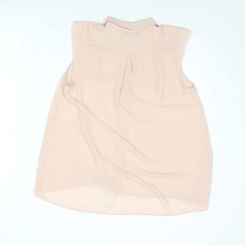 Dorothy Perkins Womens Pink Polyester Camisole Blouse Size 10 Collared