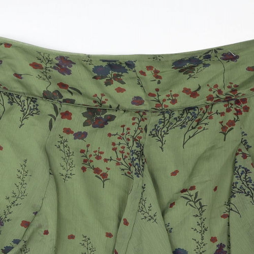 Joe Browns Womens Green Polyester Flare Skirt Size 22 Zip