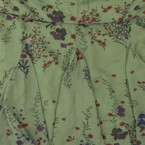 Joe Browns Womens Green Polyester Flare Skirt Size 22 Zip