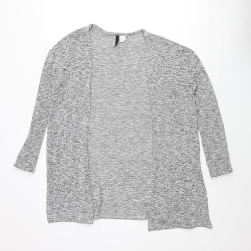 Divided by H&M Womens Grey V-Neck Polyester Cardigan Jumper Size XS