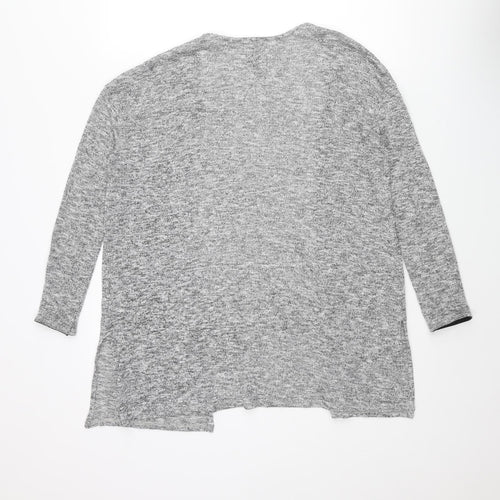 Divided by H&M Womens Grey V-Neck Polyester Cardigan Jumper Size XS