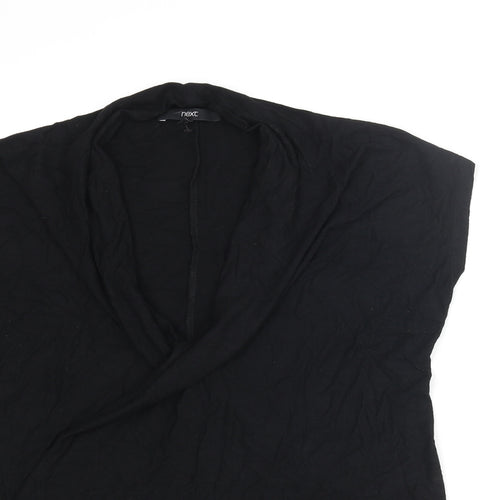 NEXT Womens Black Viscose Basic Blouse Size 12 V-Neck