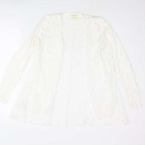 NEXT Womens Ivory Cotton Kimono Blouse Size 8 V-Neck