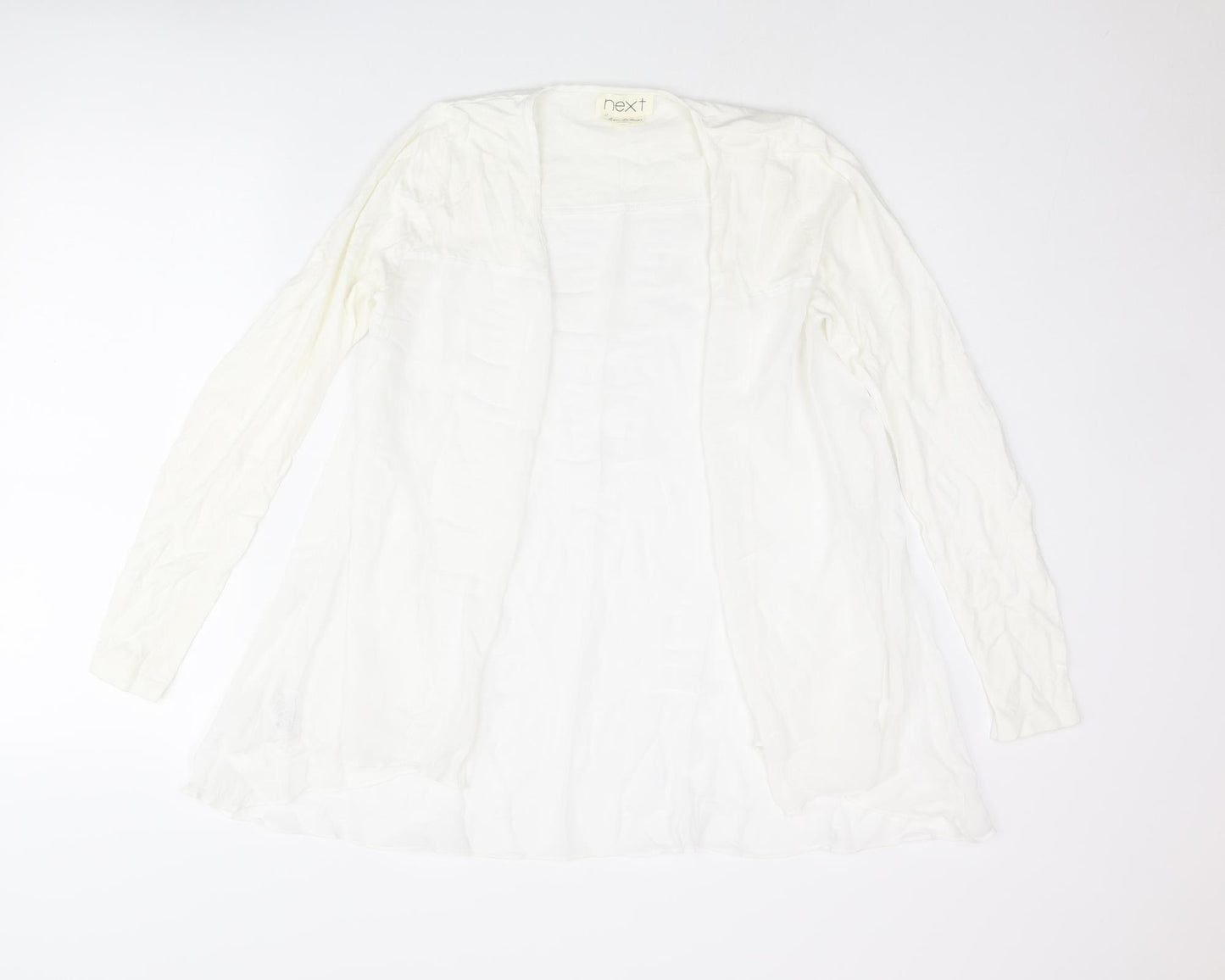 NEXT Womens Ivory Cotton Kimono Blouse Size 8 V-Neck