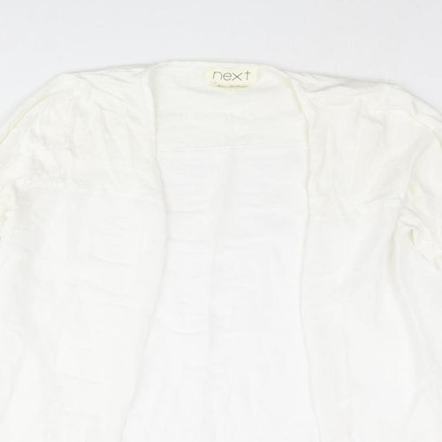 NEXT Womens Ivory Cotton Kimono Blouse Size 8 V-Neck