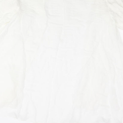 NEXT Womens Ivory Cotton Kimono Blouse Size 8 V-Neck
