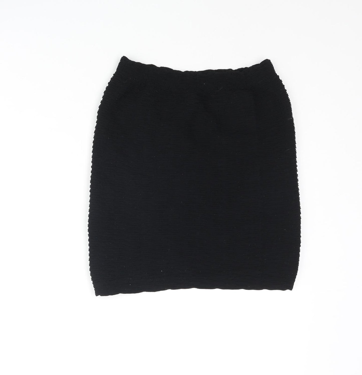 Topshop Womens Black Polyester Bandage Skirt One Size - Textured