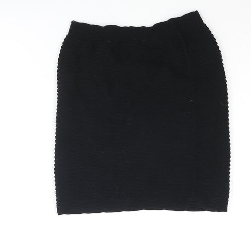 Topshop Womens Black Polyester Bandage Skirt One Size - Textured