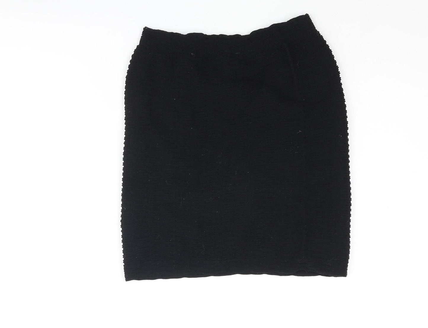 Topshop Womens Black Polyester Bandage Skirt One Size - Textured