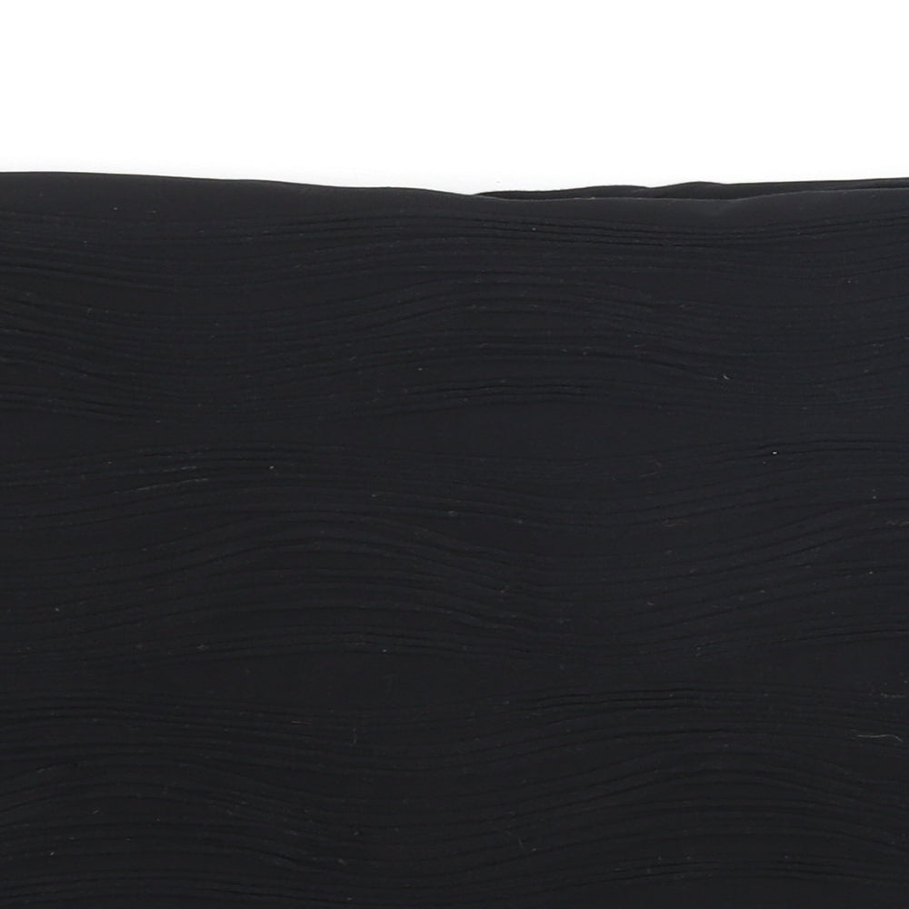 River Island Womens Black Polyester Bandage Skirt Size 10 - Wave Texture
