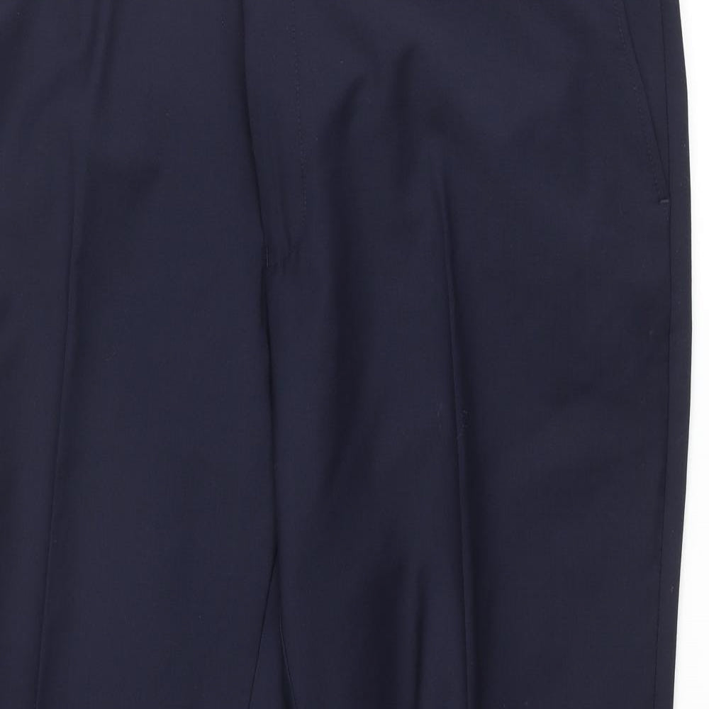 Marks and Spencer Mens Blue Polyester Dress Pants Trousers Size 42 in L29 in Regular Zip