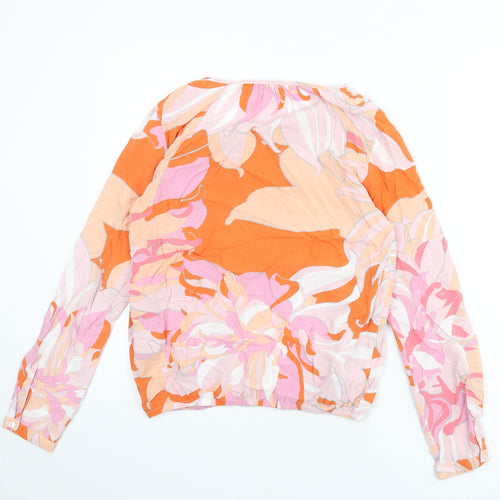 Milano Womens Multicoloured Geometric Viscose Basic Blouse Size 6 V-Neck