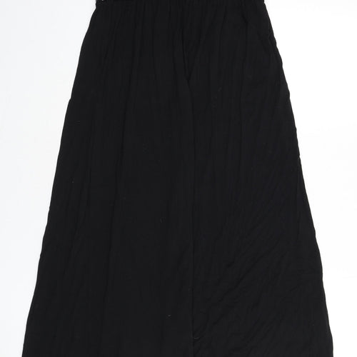 JoJo Maman Bébé Womens Black Viscose Maxi Size M V-Neck Zip