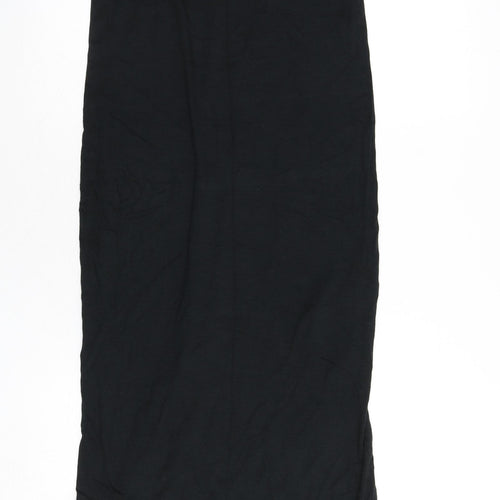 Gap Womens Black Viscose Maxi Size XS Scoop Neck Pullover - Slit