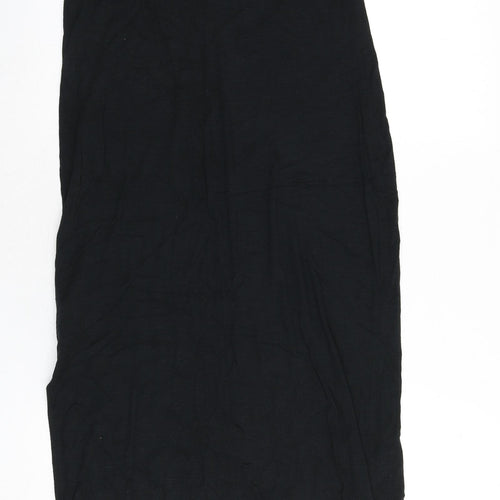 Gap Womens Black Viscose Maxi Size XS Scoop Neck Pullover - Slit