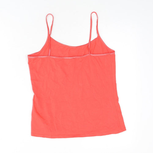 M&Co Womens Pink Cotton Camisole Tank Size 14 Scoop Neck