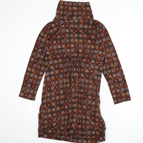 Ameri Womens Multicoloured Geometric Polyester Jumper Dress Size S High Neck Pullover