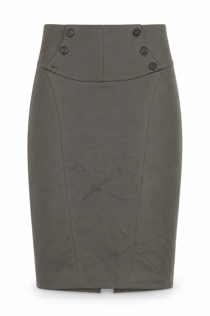 Zara Womens Green Polyester Straight & Pencil Skirt Size S Zip