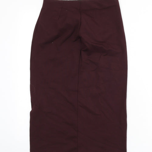 Uniqlo Womens Red Viscose Straight & Pencil Skirt Size XS