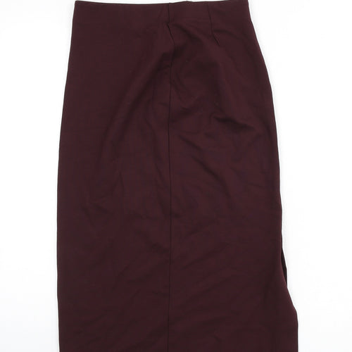 Uniqlo Womens Red Viscose Straight & Pencil Skirt Size XS