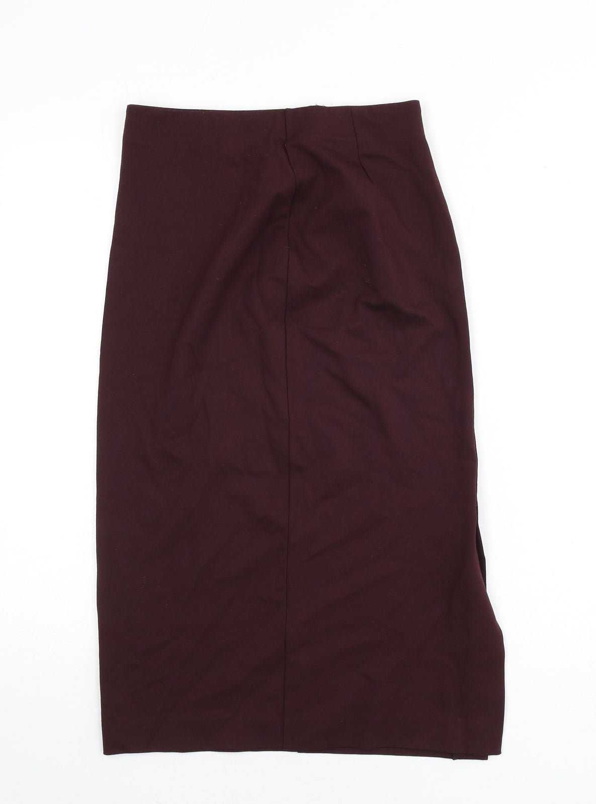 Uniqlo Womens Red Viscose Straight & Pencil Skirt Size XS
