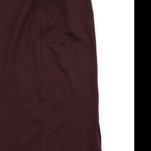 Uniqlo Womens Red Viscose Straight & Pencil Skirt Size XS