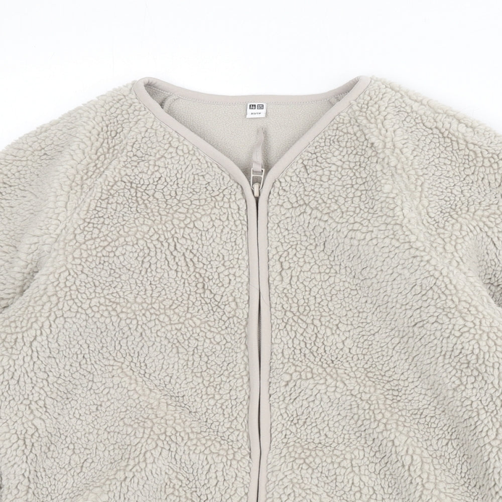 Uniqlo Womens Beige Jacket Size XS Zip - Sherpa