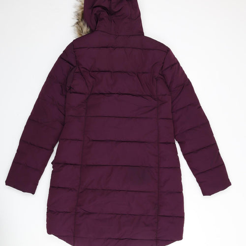 MANTARAY PRODUCTS Womens Purple Parka Coat Size 8 Zip
