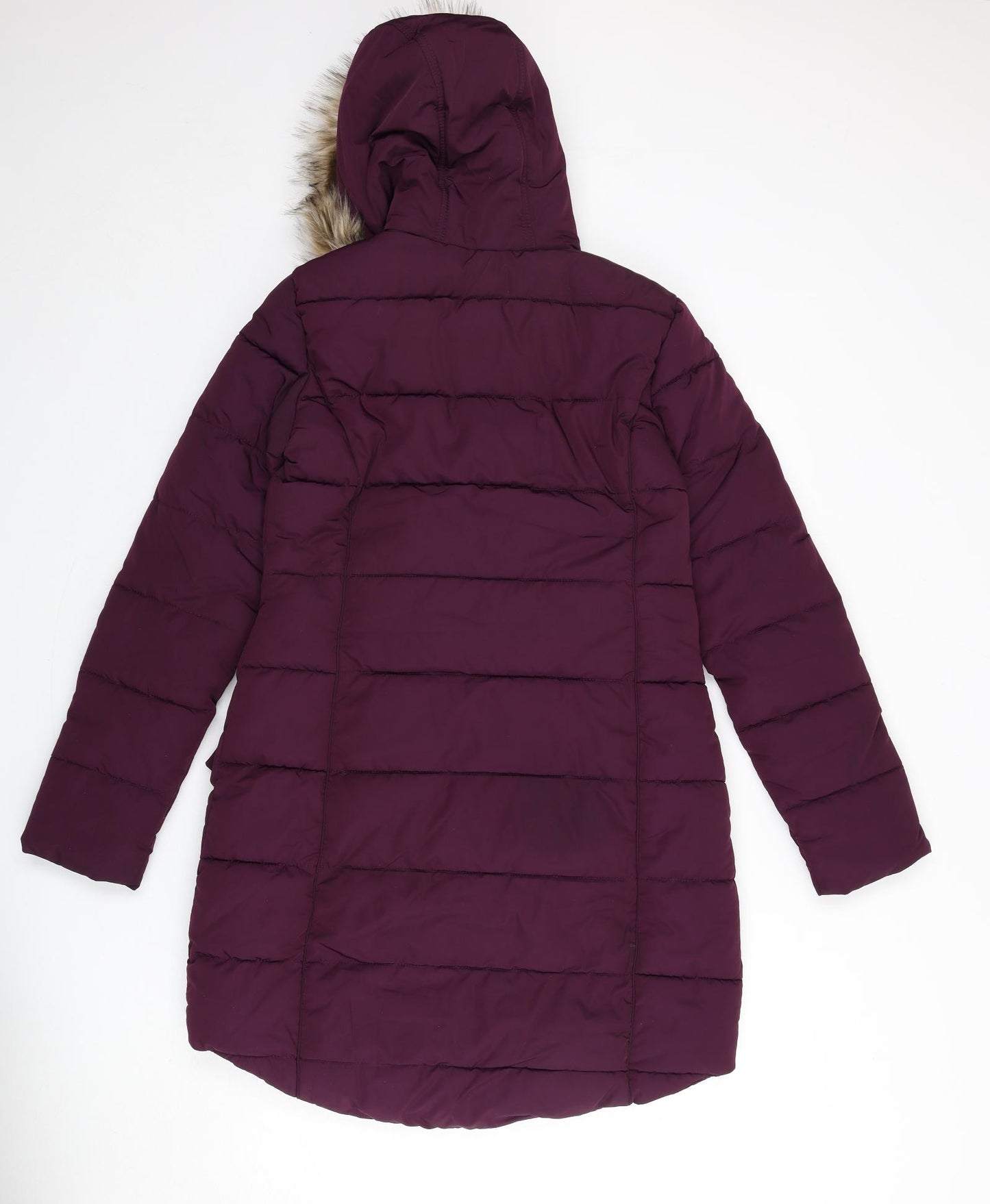 MANTARAY PRODUCTS Womens Purple Parka Coat Size 8 Zip