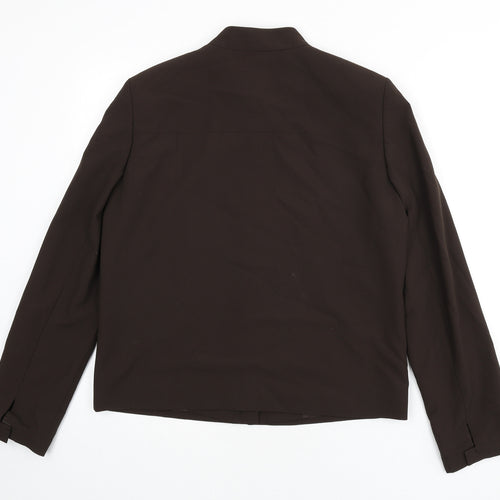 Betty Barclay Womens Brown Jacket Size 12 Zip