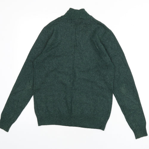 VILA Womens Green Mock Neck Viscose Pullover Jumper Size S