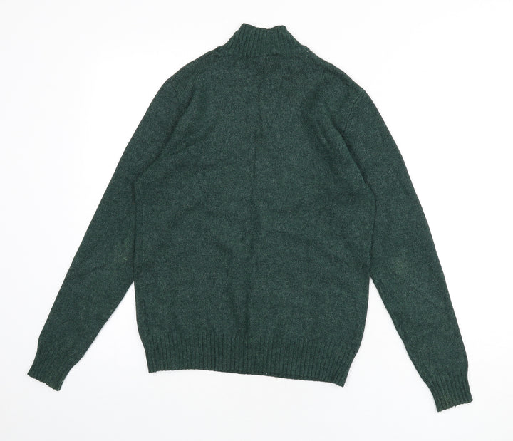 VILA Womens Green Mock Neck Viscose Pullover Jumper Size S