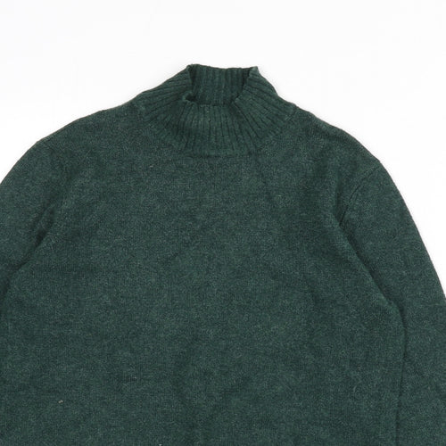 VILA Womens Green Mock Neck Viscose Pullover Jumper Size S