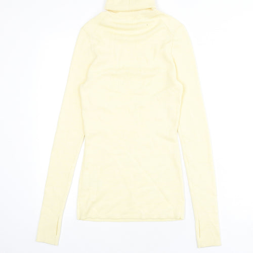 Arket Womens Yellow Roll Neck Wool Pullover Jumper Size M