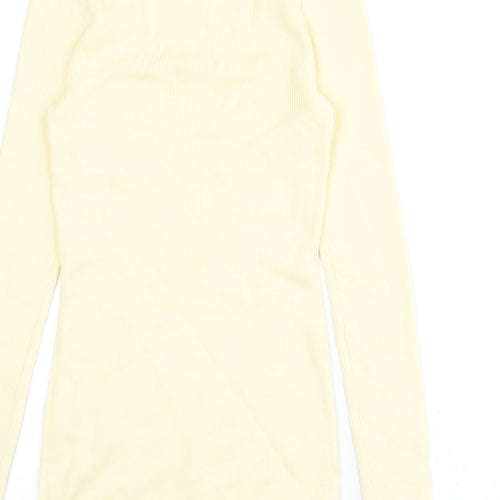 Arket Womens Yellow Roll Neck Wool Pullover Jumper Size M