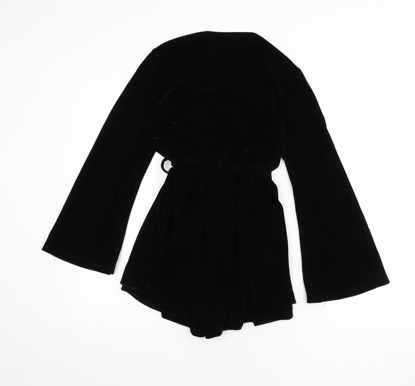 Boohoo Womens Black Polyester Romper One-Piece Size 6 L3 in Pullover