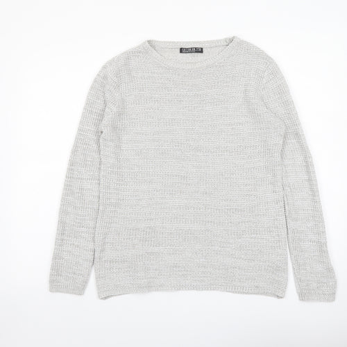 Cotton On Womens Grey Round Neck Acrylic Pullover Jumper Size XS