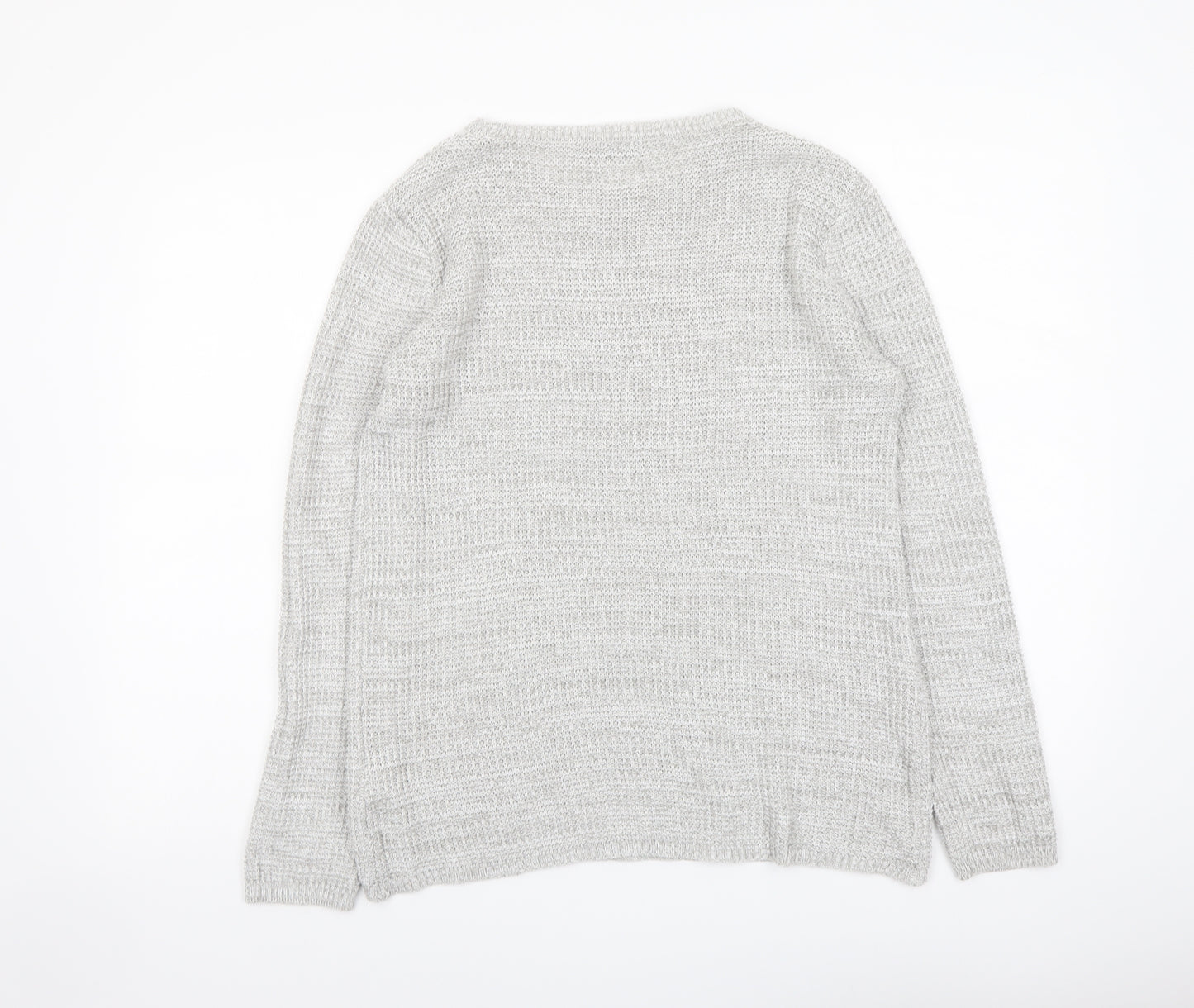 Cotton On Womens Grey Round Neck Acrylic Pullover Jumper Size XS