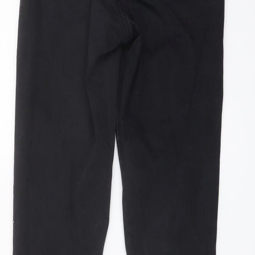 Topshop Womens Black Cotton Skinny Jeans Size 26 in L30 in Regular Button