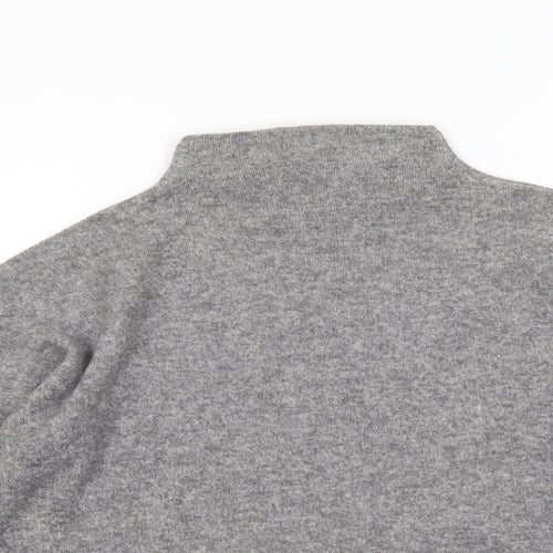 New Look Womens Grey Mock Neck Polyester Pullover Jumper Size M