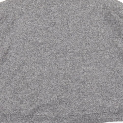 New Look Womens Grey Mock Neck Polyester Pullover Jumper Size M