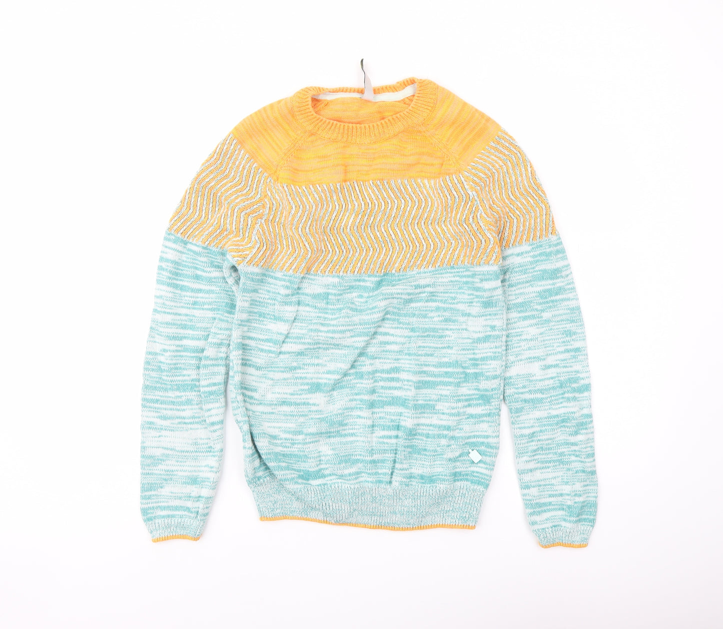 Weird Fish Womens Multicoloured Crew Neck Cotton Pullover Jumper Size 8